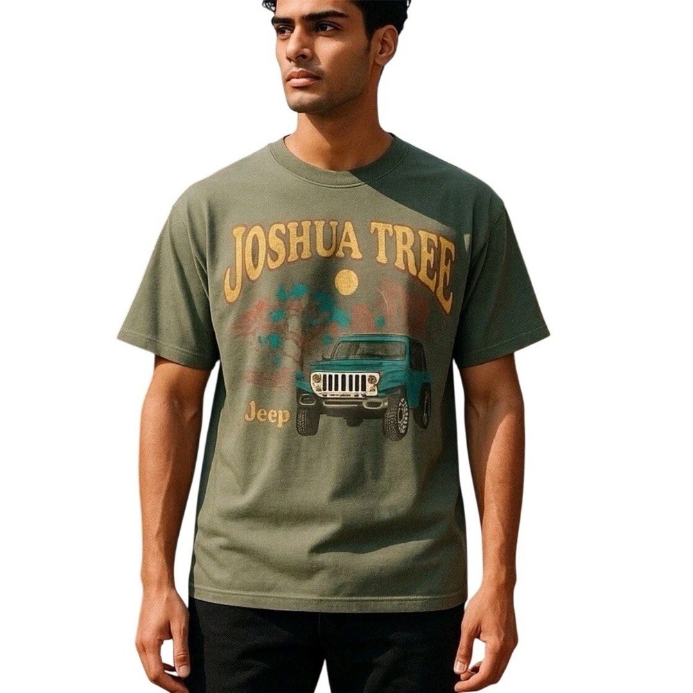 Goodfellow & Co Jeep Joshua‎ Tree Graphic T-Shirt Mens Large Olive Green NWT